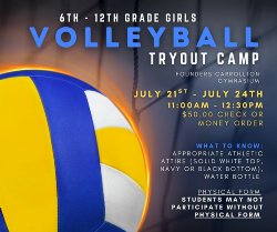 Girls Volleyball Tryouts